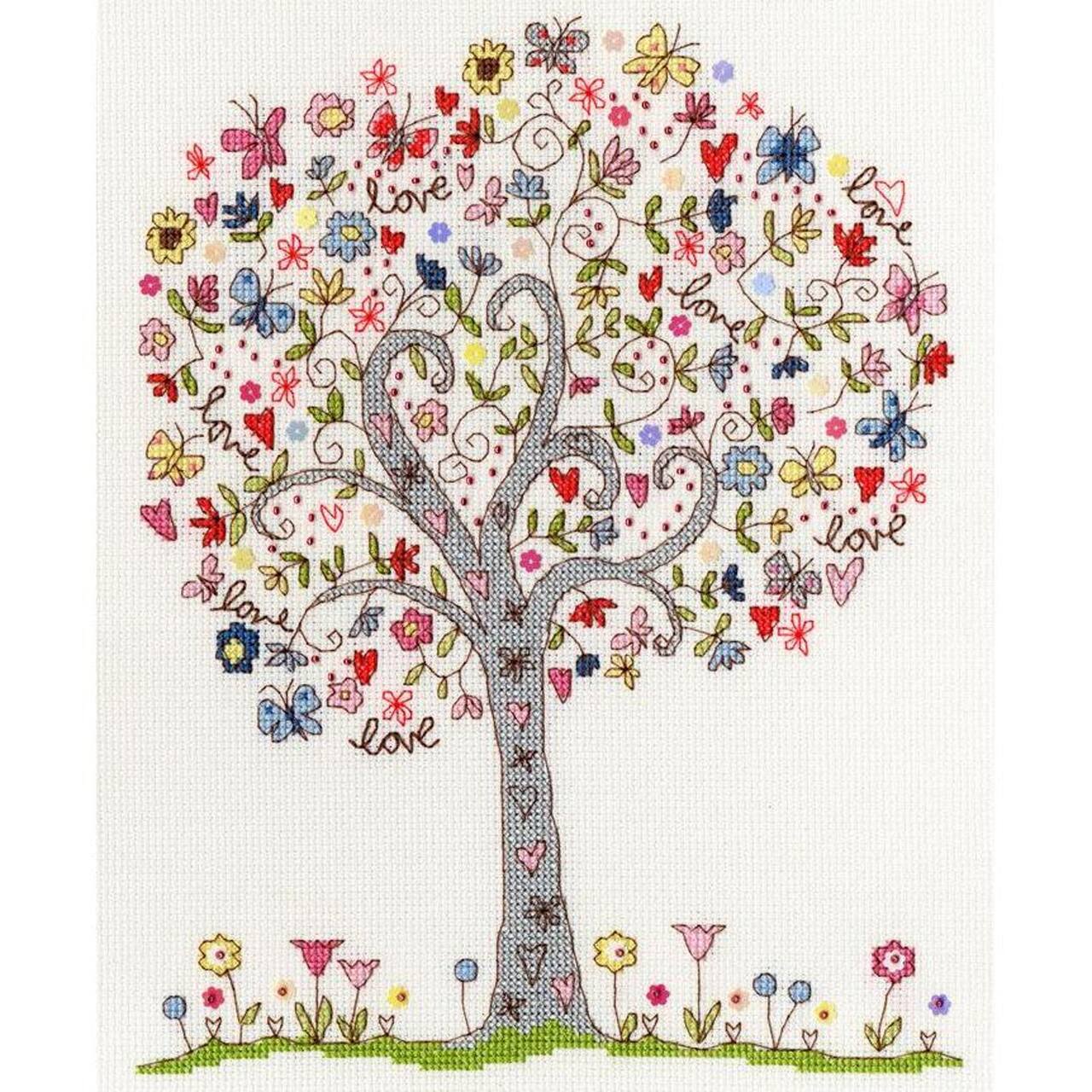 Bothy Threads Love Tree Counted Cross Stitch Kit